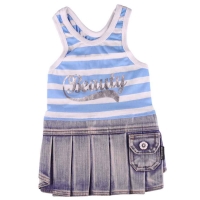 Doggydolly Hunde-Jeanskleid Beauty blau