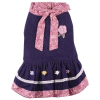 Doggydolly Hundekleid Blümchen dunkelblau