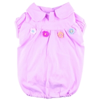Hundebluse Blumen rosa