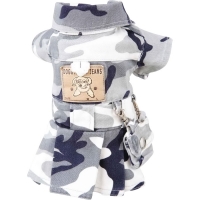 Doggydolly Hunde-Camouflagekleid weiß