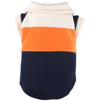 Hundefleecepulli, blau-orange-weiß