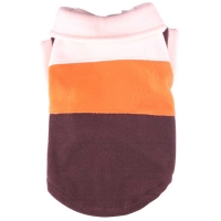 Hundefleecepulli, braun-orange-weiß