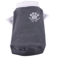 Hunde-Fleecepulli mit Pfote, grau