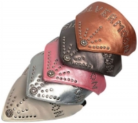 Doggydolly Hunde-Kunstlederhalstuch Silvermoon gold