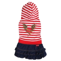 Red skirt hoot stripe