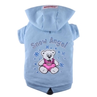 Sweat-shirt grand chien snow angel bleu