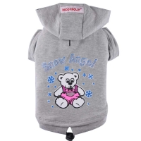Sweat-shirt grand chien snow angel gris