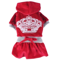 Doggydolly Hundekleid Nicki Krone rot