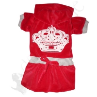 Doggydolly Hundekleid Nicki Krone rot
