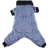 Hundejeanskombi Winter 4 Pfoten mittelblau
