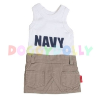 Doggydolly Hunde-Kombikleid Navy Girl
