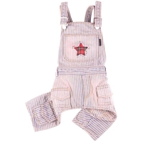 Doggydolly Hunde-Latzhose Streifenjeans Stern