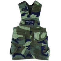 Doggydolly Latzrock für Hunde Camouflage grün