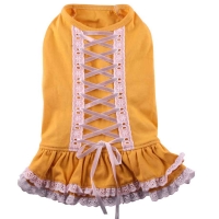 Doggydolly Hunde-Korsagenkleid gelb