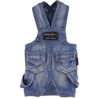 Doggydolly Hunde-Latzrock Jeans hellblau
