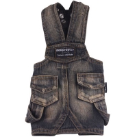 Doggydolly Hunde-Latzrock Jeans schwarz