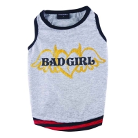 Hundetop Badgirl grau
