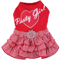 Doggydolly Hundekleid Party girl rot