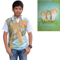 Cotton -  Polo white  - Cat