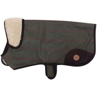 Dog Coat Tweed, green 75cm