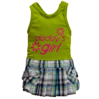 Hundekleid mit Karorock Daddys Girl grün