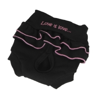Culotte pour chien Love noir coton