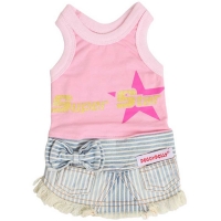 Doggydolly Hundejeanskleid Super Star Girl
