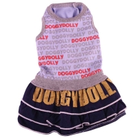 Doggydolly Jeanskleid beige für Hunde
