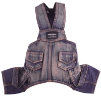 Doggydolly Hunde-Latzhose Jeans dunkelblau