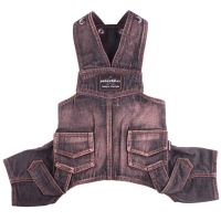 Doggydolly Hunde-Latzhose Jeans schwarz