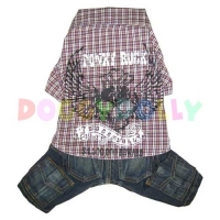 Doggydolly Hundekombi Punky Rock braun