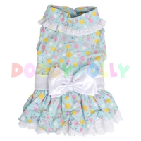 Robe bleue à points