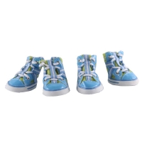 Hundeschuhe blau-grün