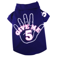 Shirt polo pour chien Give me 5 bleu