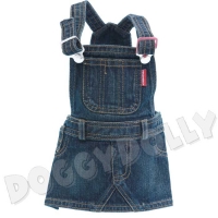 Doggydolly Jeans-Latzrock für Hunde schwarz