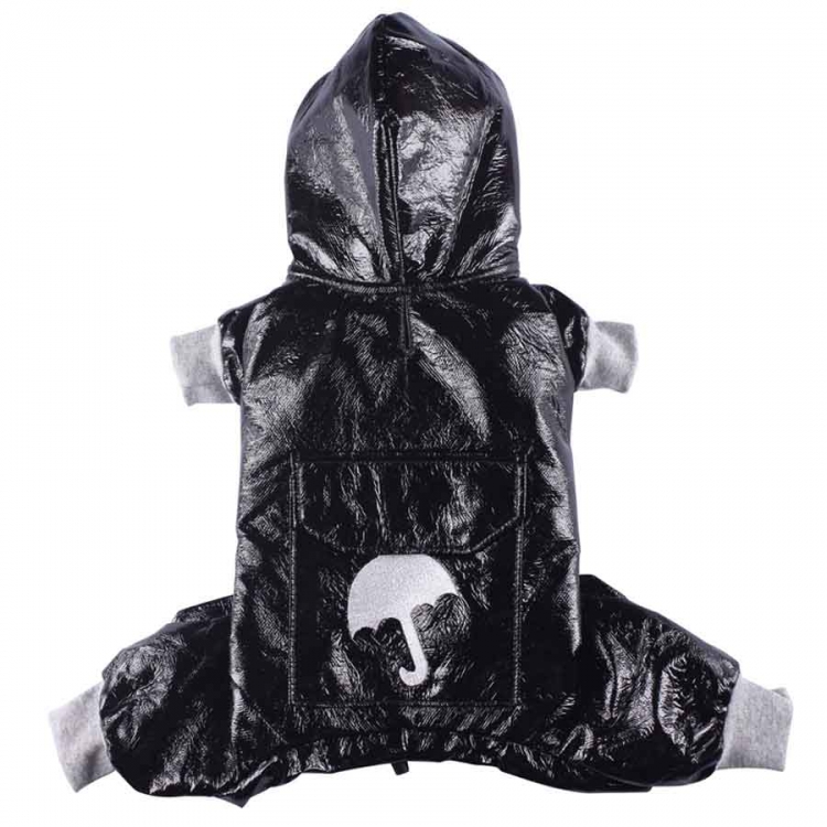 HundeRegenmantel schwarz 4 Pfoten DR015S / Doggydolly Hundebekleidung