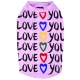 Hunde-Shirt Love You rosa