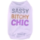 Hundeshirt Sassy wei