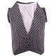 Hundejacket-Shirt Nadelstreifen grau