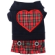 Robe noire avec coeur quadrillé
