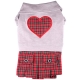 Grey heart plaid