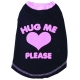 Hundeshirt Hug Me Please schwarz-rosa