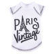 Hundeshirt Paris Vintage wei