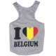 Dog Tanktop I love Belgium, grey