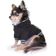 Short sleeve Hoodie, L Black Doggy Skull