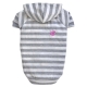 Shirt pour chien avec capuche gris-blanc