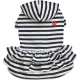 Robe pour chien avec capuche noir-blanc