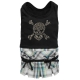 Hundekleid Scull mit Totenkopf schwarz