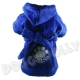 Bath robe for pug, bulldog, blue