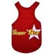 Hundeshirt Tank Top Super Star rot
